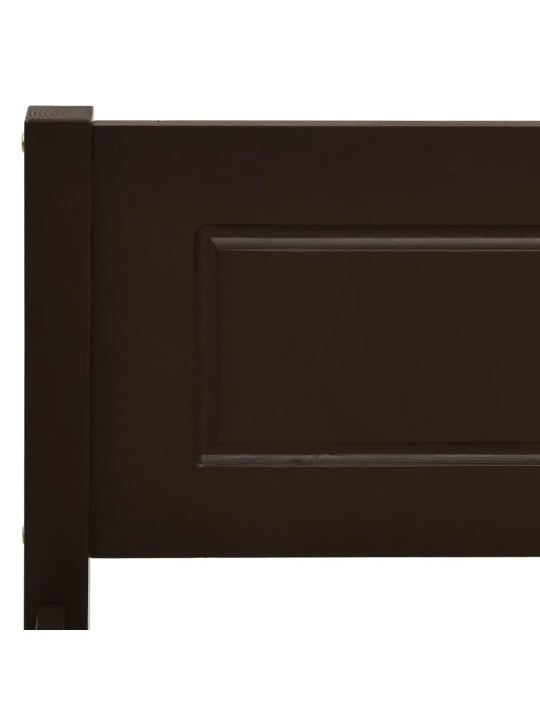 Rám postele masivní borové dřevo tmavě hnědý 200 x 200 cm