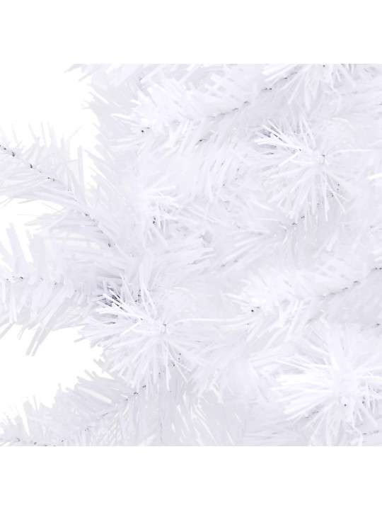 Rohový umělý vánoční stromek bílý 210 cm PVC