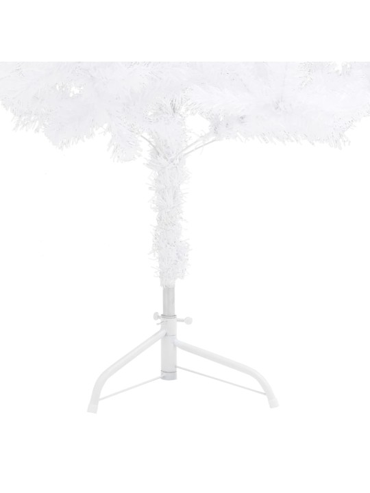 Rohový umělý vánoční stromek bílý 210 cm PVC