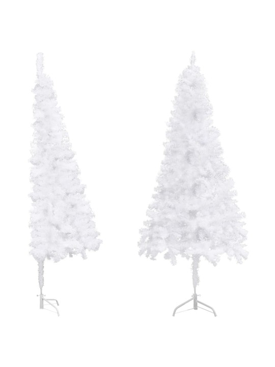 Rohový umělý vánoční stromek bílý 240 cm PVC