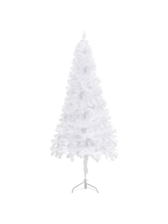 Rohový umělý vánoční stromek bílý 240 cm PVC