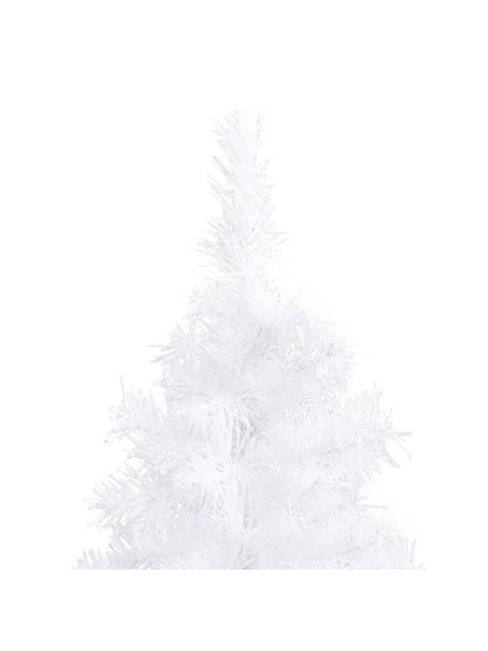 Rohový umělý vánoční stromek bílý 240 cm PVC
