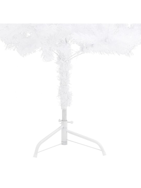 Rohový umělý vánoční stromek bílý 240 cm PVC