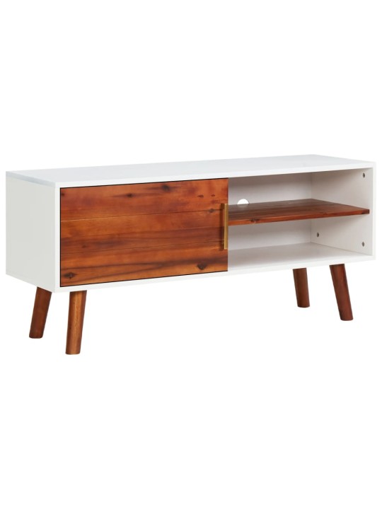 TV stolek 110 x 35 x 50 cm masivní akáciové dřevo a MDF