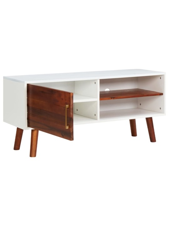 TV stolek 110 x 35 x 50 cm masivní akáciové dřevo a MDF