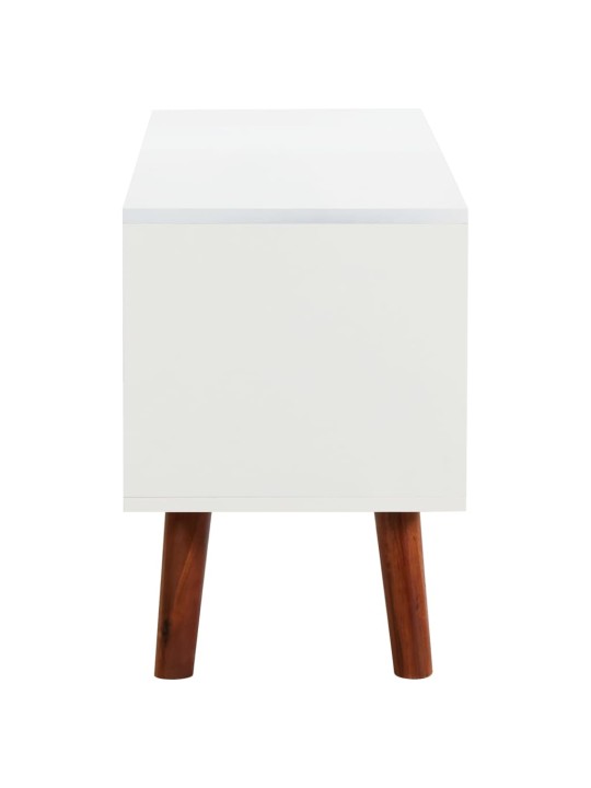 TV stolek 110 x 35 x 50 cm masivní akáciové dřevo a MDF