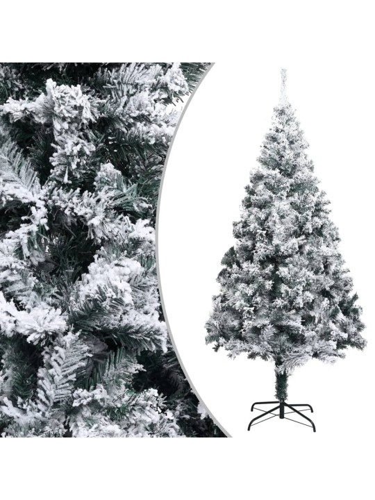 Umělý vánoční stromek s umělým sněhem zelený 400 cm PVC