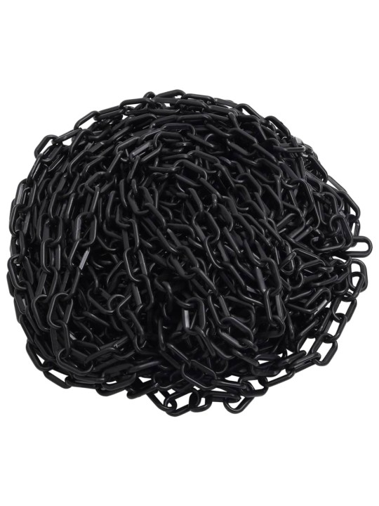 Výstražný řetěz černý 30 m Ø 6 mm plast