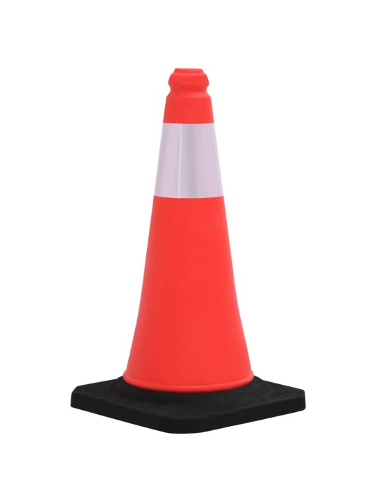Reflexní dopravní kužely s těžkými základnami 10 ks 50 cm