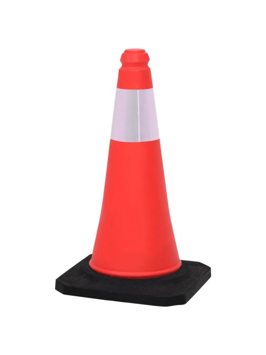 Reflexní dopravní kužely s těžkými základnami 10 ks 50 cm