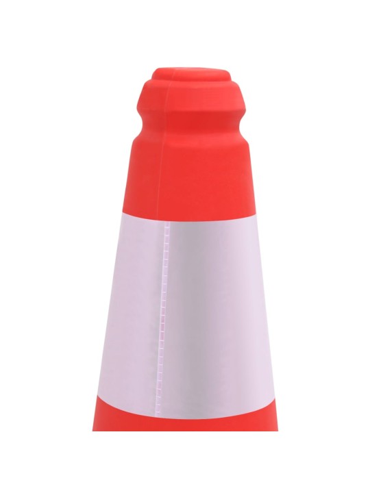 Reflexní dopravní kužely s těžkými základnami 10 ks 50 cm
