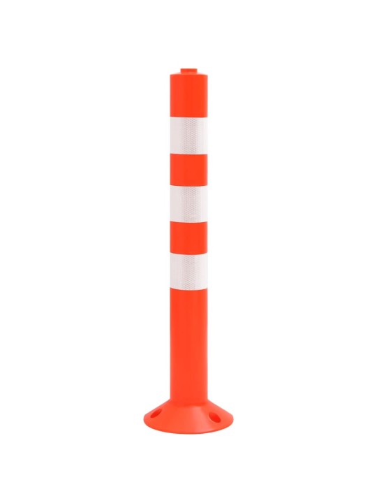 Zahrazovací sloupky k řízení dopravy 10 ks s řetězem 75 cm PE
