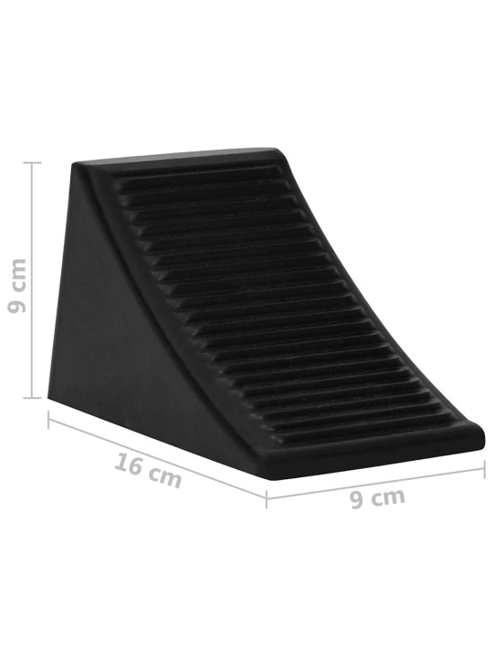 Zakládací klíny pod kola 4 ks 16 x 9 x 9 cm guma
