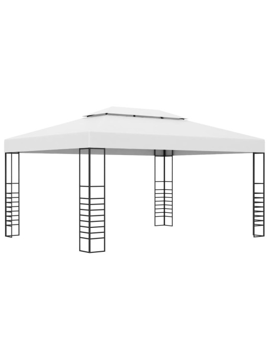 Altán se světelnými LED řetězy 4 x 3 x 2,7 m bílý