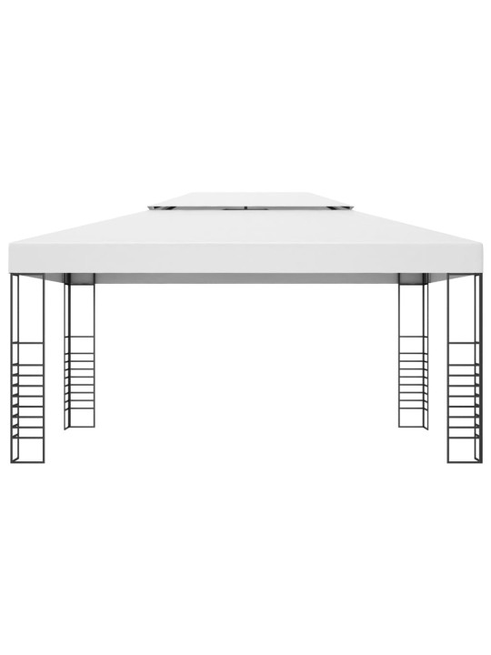 Altán se světelnými LED řetězy 4 x 3 x 2,7 m bílý