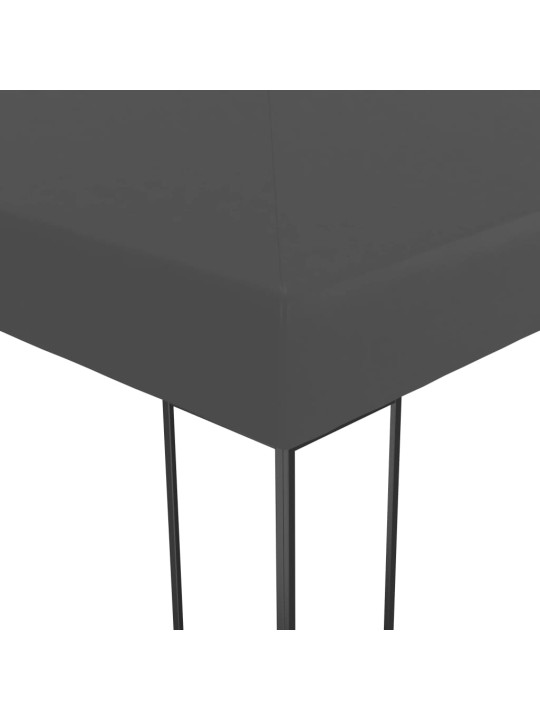 Altán se světelnými LED řetězy 3 x 4 m antracitový