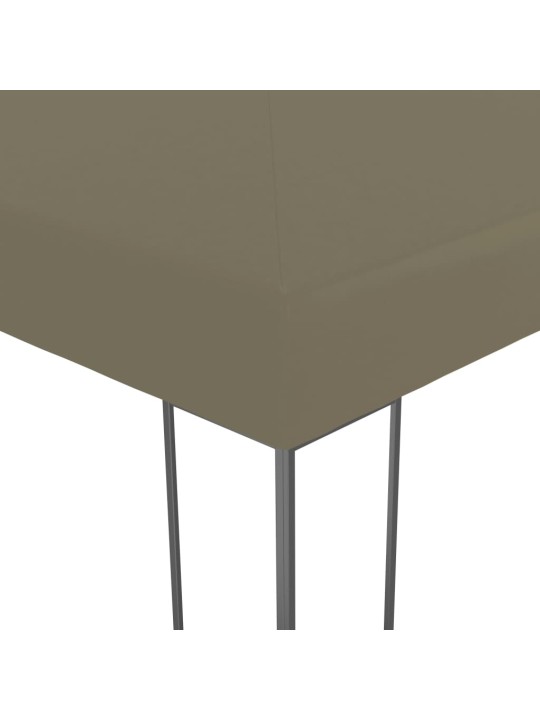 Zahradní altán se světelnými LED řetězy 3 x 3 m taupe