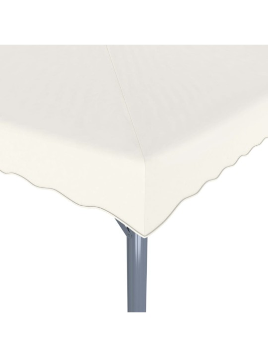 Altán se světelnými LED řetězy 400 x 300 cm krémový hliník