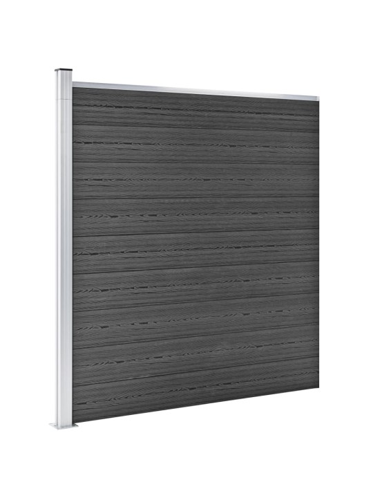 Sada plotových dílců WPC 353 x 186 cm černá