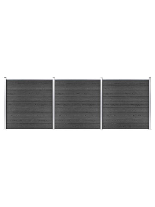 Set plotových dílců WPC 526 x 186 cm černý