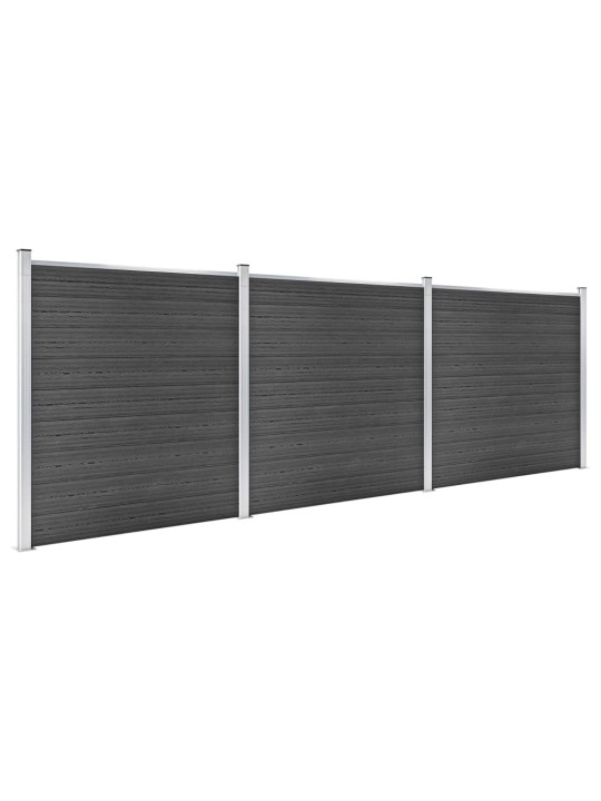 Set plotových dílců WPC 526 x 186 cm černý