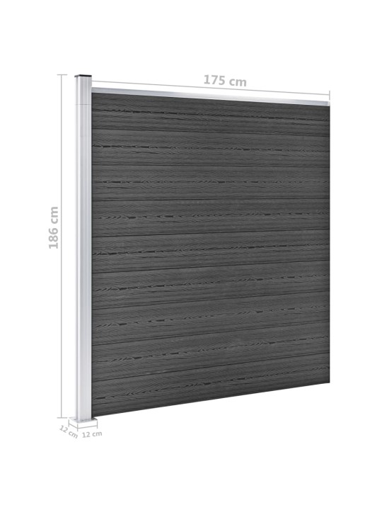 Set plotových dílců WPC 526 x 186 cm černý