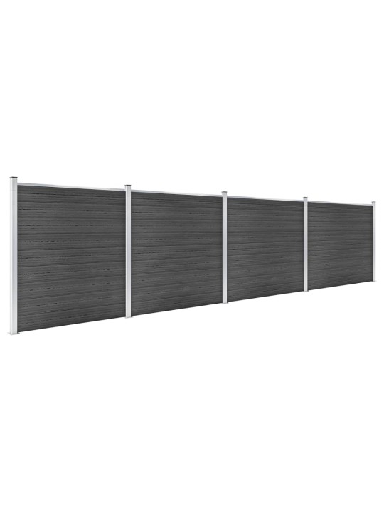 Set plotových dílců WPC 699 x 186 cm černý
