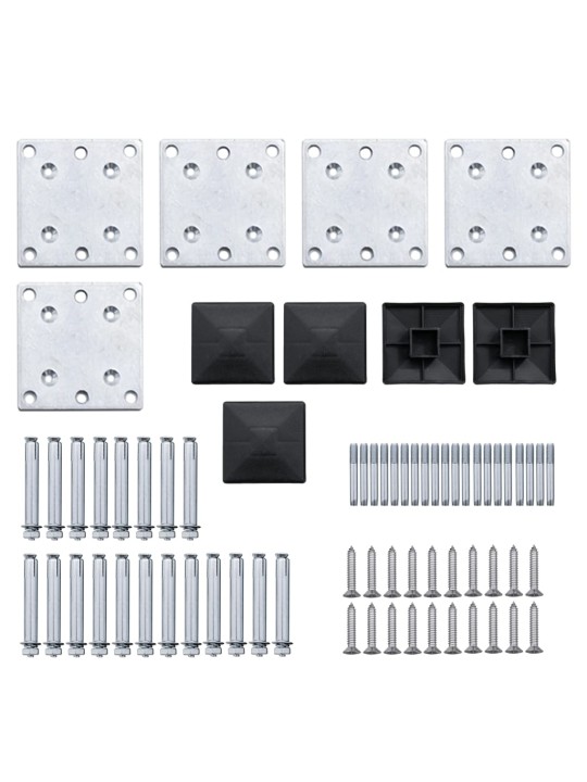Set plotových dílců WPC 699 x 186 cm černý