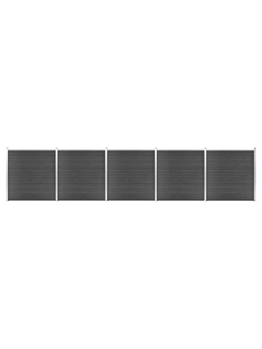 Set plotového dílce WPC 872 x 186 cm černý