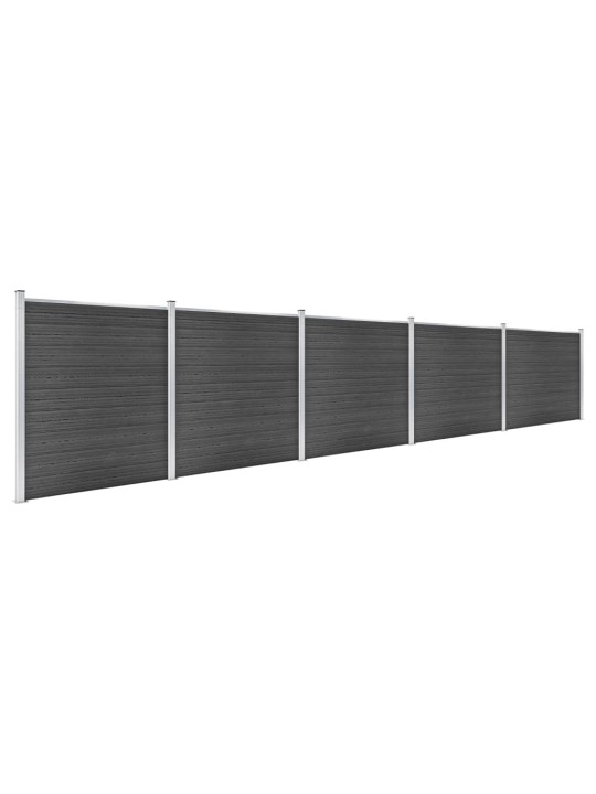 Set plotového dílce WPC 872 x 186 cm černý