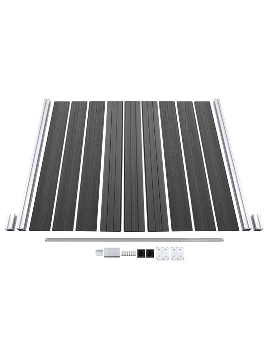 Set plotového dílce WPC 872 x 186 cm černý