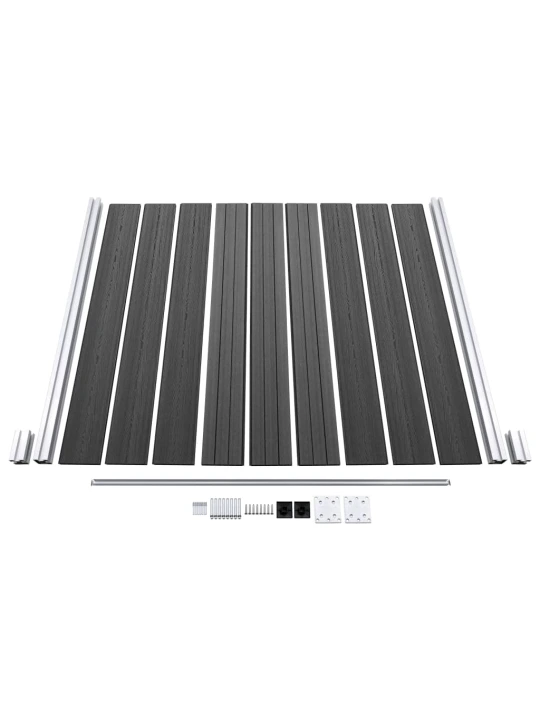 Set plotového dílce WPC 872 x 186 cm černý