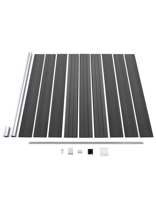 Set plotového dílce WPC 872 x 186 cm černý