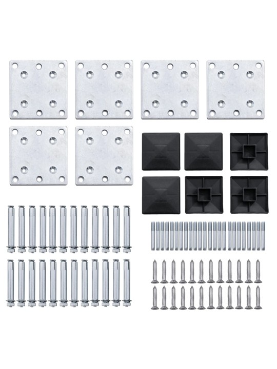 Set plotového dílce WPC 872 x 186 cm černý