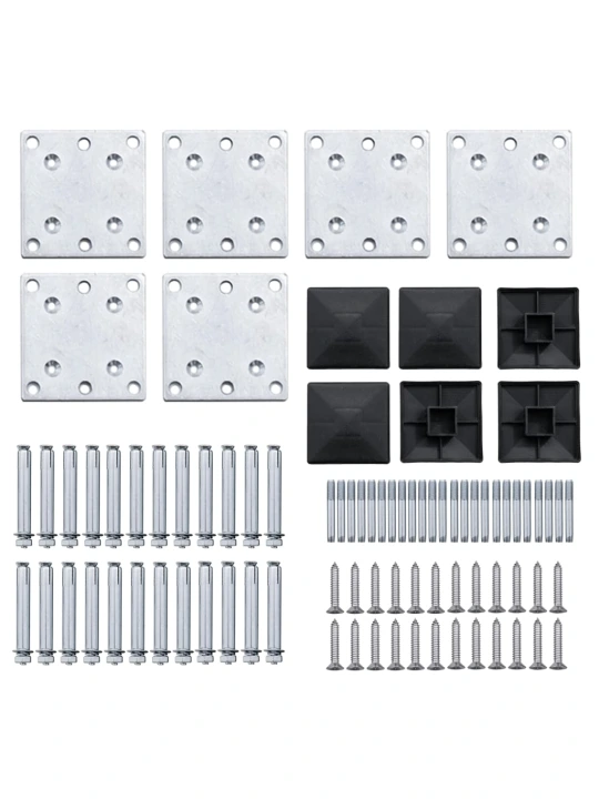 Set plotového dílce WPC 872 x 186 cm černý