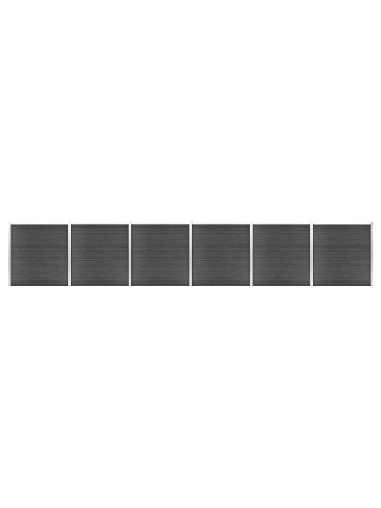 Set plotového dílce WPC 1045 x 186 cm černý