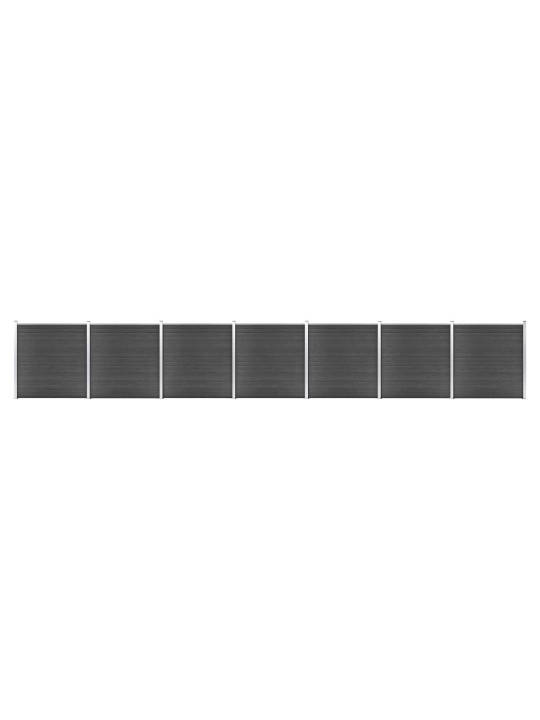 Set plotového dílce WPC 1218 x 186 cm černý