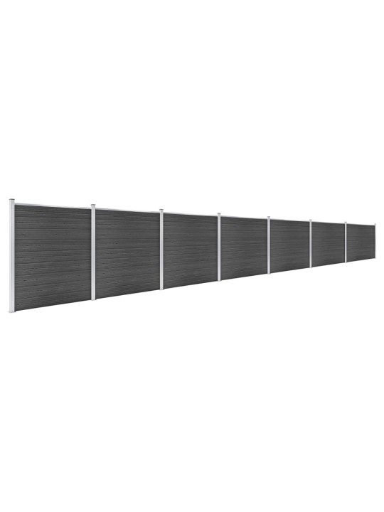Set plotového dílce WPC 1218 x 186 cm černý