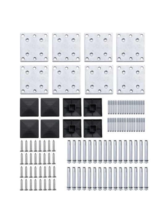 Set plotového dílce WPC 1218 x 186 cm černý
