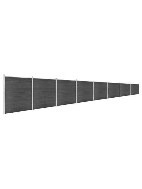 Set plotového dílce WPC 1391 x 186 cm černý
