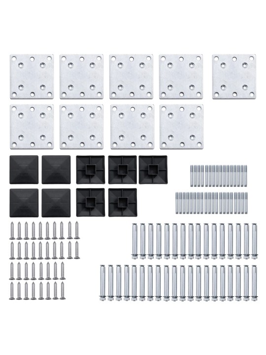 Set plotového dílce WPC 1391 x 186 cm černý