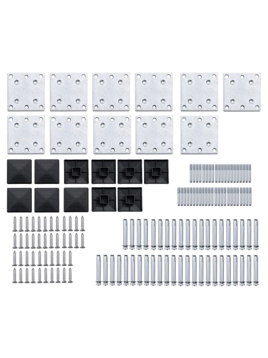 Set plotového dílce WPC 1737 x 186 cm černý