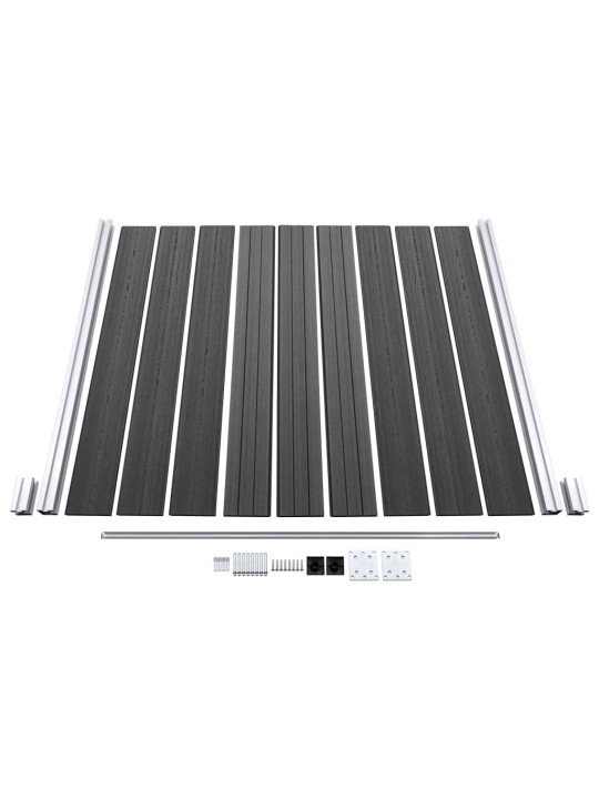 Set plotových dílců WPC 792 x (105–186) cm černý