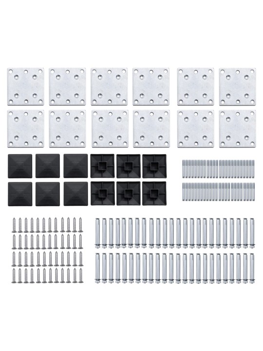 Set plotového dílce WPC 1830 x (105–186) cm černý