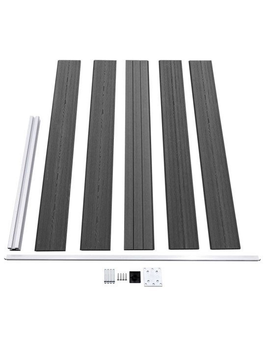 Set plotového dílce WPC 526 x 105 cm černý
