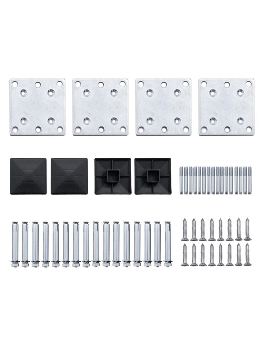 Set plotového dílce WPC 526 x 105 cm černý