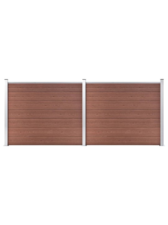 Set plotového dílce WPC 353 x 146 cm hnědý