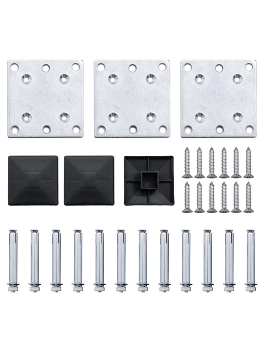 Set plotového dílce WPC 353 x 146 cm hnědý