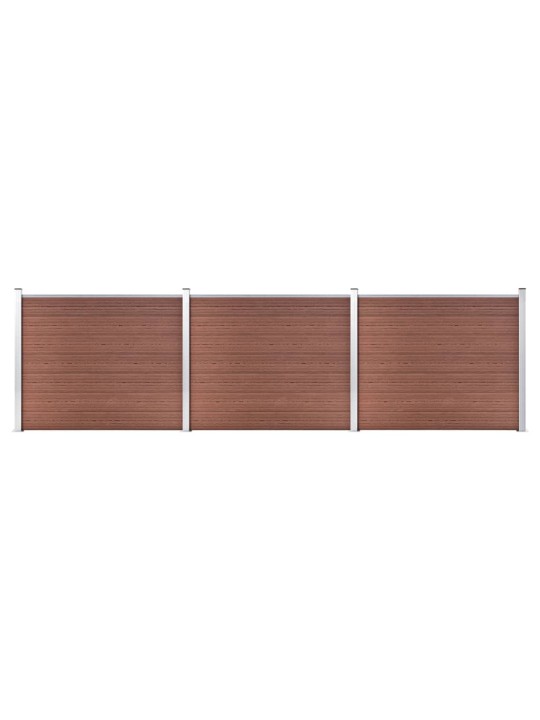 Set plotového dílce WPC 526 x 146 cm hnědý