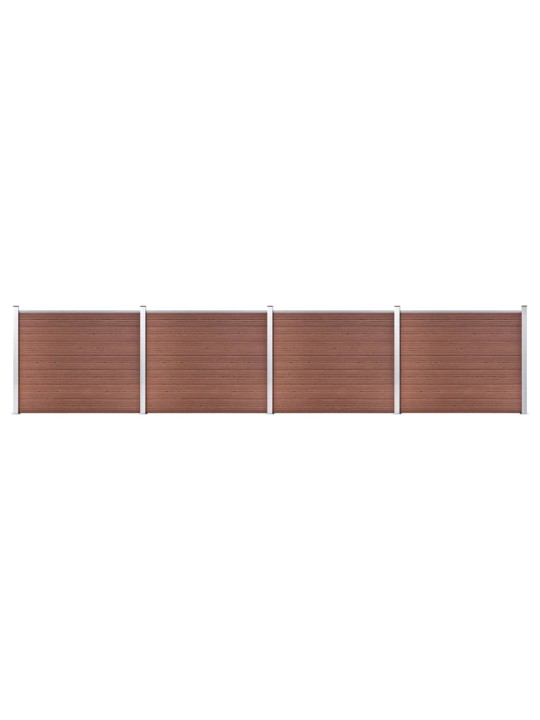 Set plotového dílce WPC 699 x 146 cm hnědý